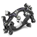 TK2780 – IP Light Black (Gun) Stainless Steel Ring with AAA CZ Stone