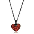 TK2791 IP Black Pendant – Orange Crystal Chain Necklace