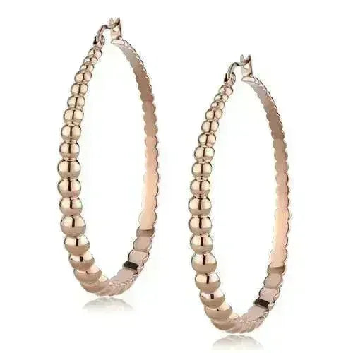 IP Rose Gold Stainless Steel Earrings - Hypoallergenic | TK3068
