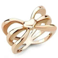 TK3575 - IP Rose Gold(Ion Plating) Stainless Steel Ring with No Stone