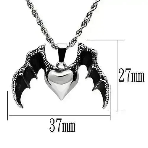 TK549 - High polished (no plating) Stainless Steel Chain Pendant with