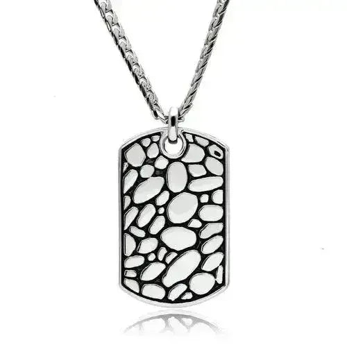 TK556 - High polished (no plating) Stainless Steel Necklace with No