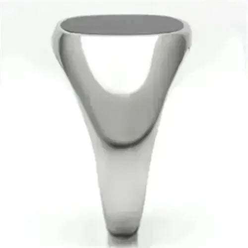 TK595 - High polished (no plating) Stainless Steel Ring with Epoxy  in