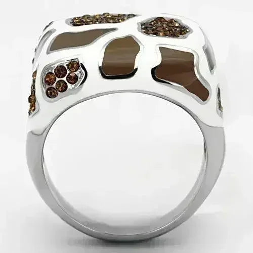 TK847 - High polished (no plating) Stainless Steel Ring with Top Grade