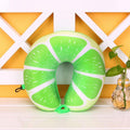 Travel Memory Foam Fruit U Shaped Travel Pillow Neck Support Head Rest Headrest Cushion Pillow Pillow Kids Newborn Travel Neck Pillow U-Shape For Car Headrest Air Cushion Child Car Seat Head Support Infant Baby Cotton U-shaped Pillow