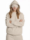 Travel Mode Eye Mask Hoodie | Oversized Pullover with Built-In Sleep Mask(MS209)