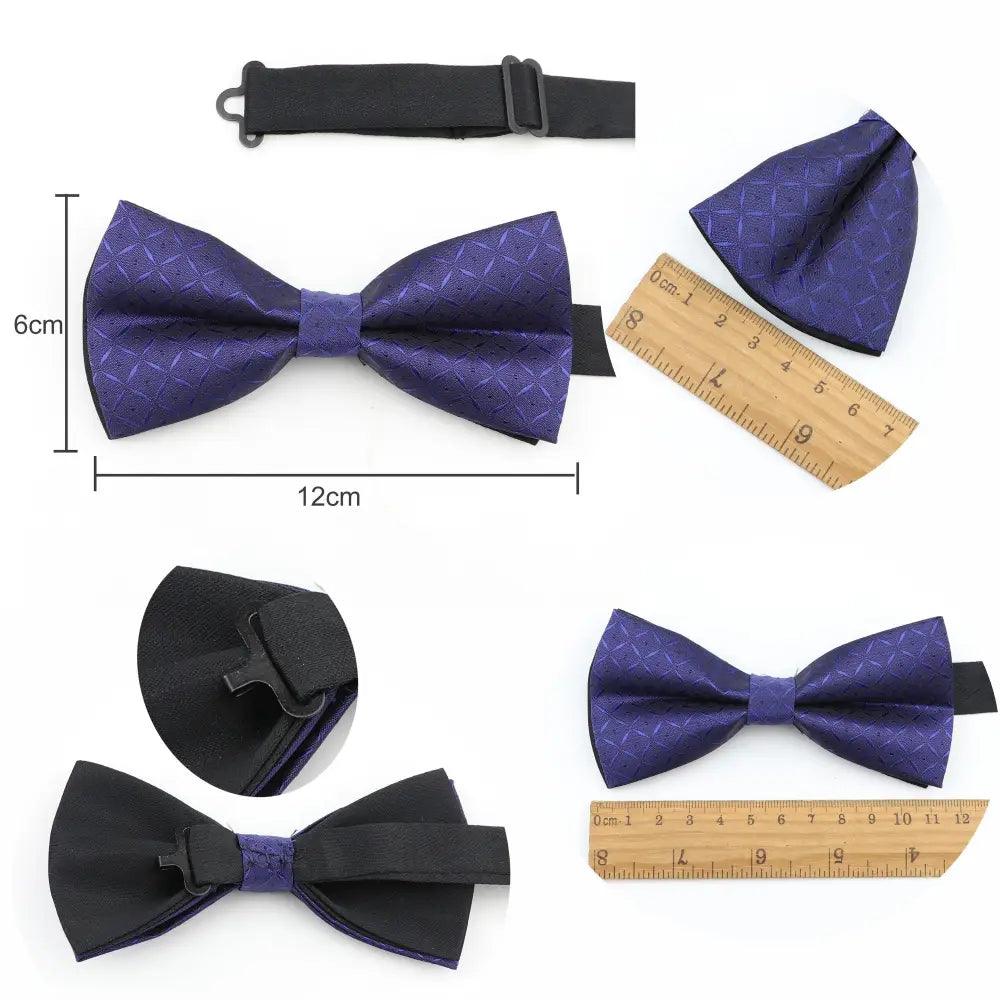 Trendy Tiny Dots Print Bowtie With Pocket Square And Cufflinks Set For Men Retro  Butterfly Party Wedding Bowties Without Box Stylish Ties Gift