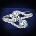 925 Sterling Silver Rhodium Ring – AAA Clear CZ Solitaire