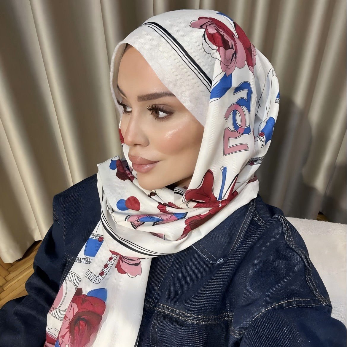 Twill Cotton Printed Scarf (MH215)