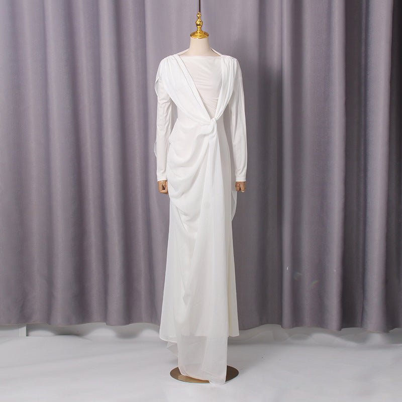 Twisted Drape Maxi Dress(MS364)
