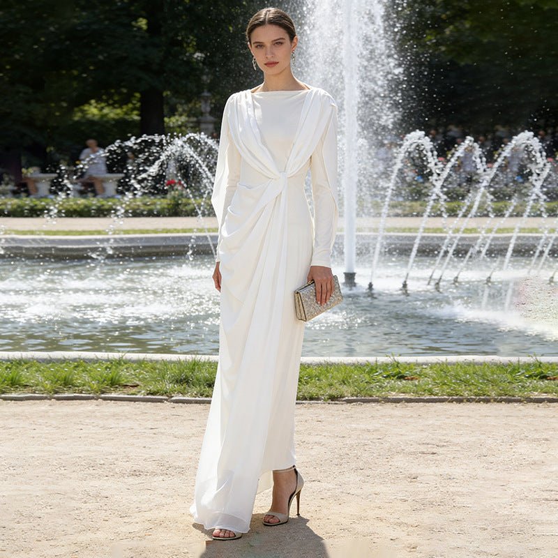 Twisted Drape Maxi Dress(MS364)