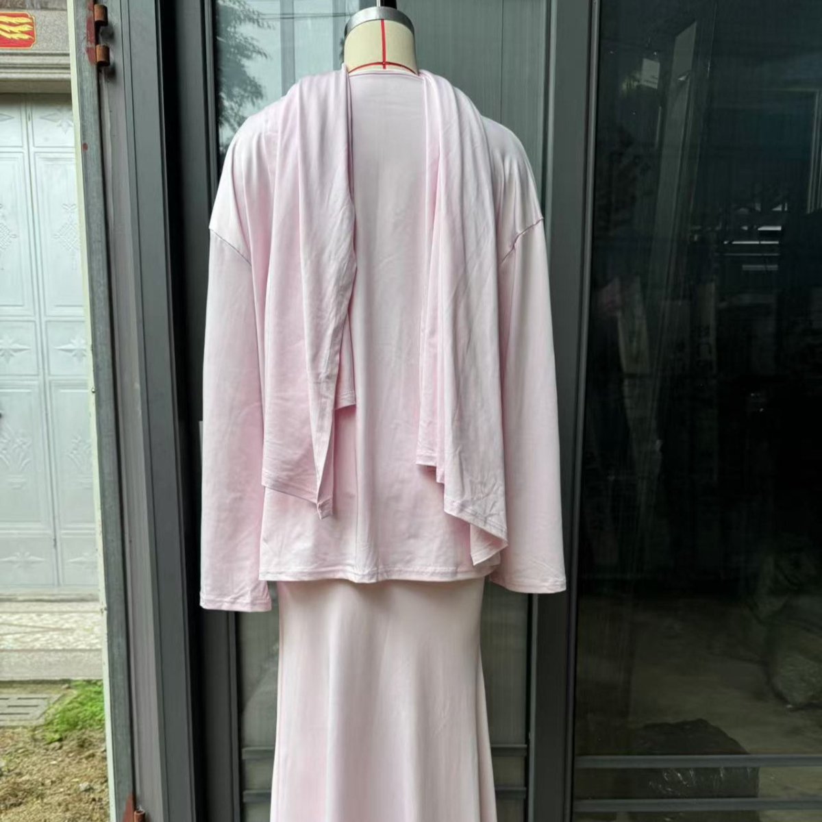 Two-Piece Modest Set with Attached Hijab (MS381)