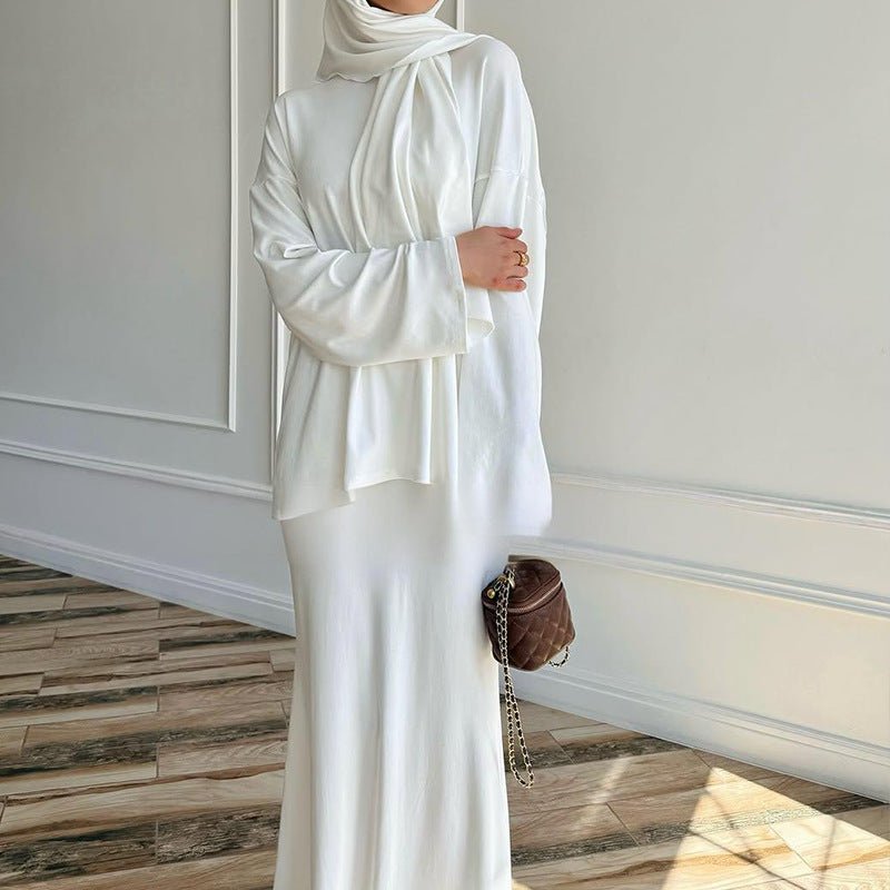 Two-Piece Modest Set with Attached Hijab (MS381)
