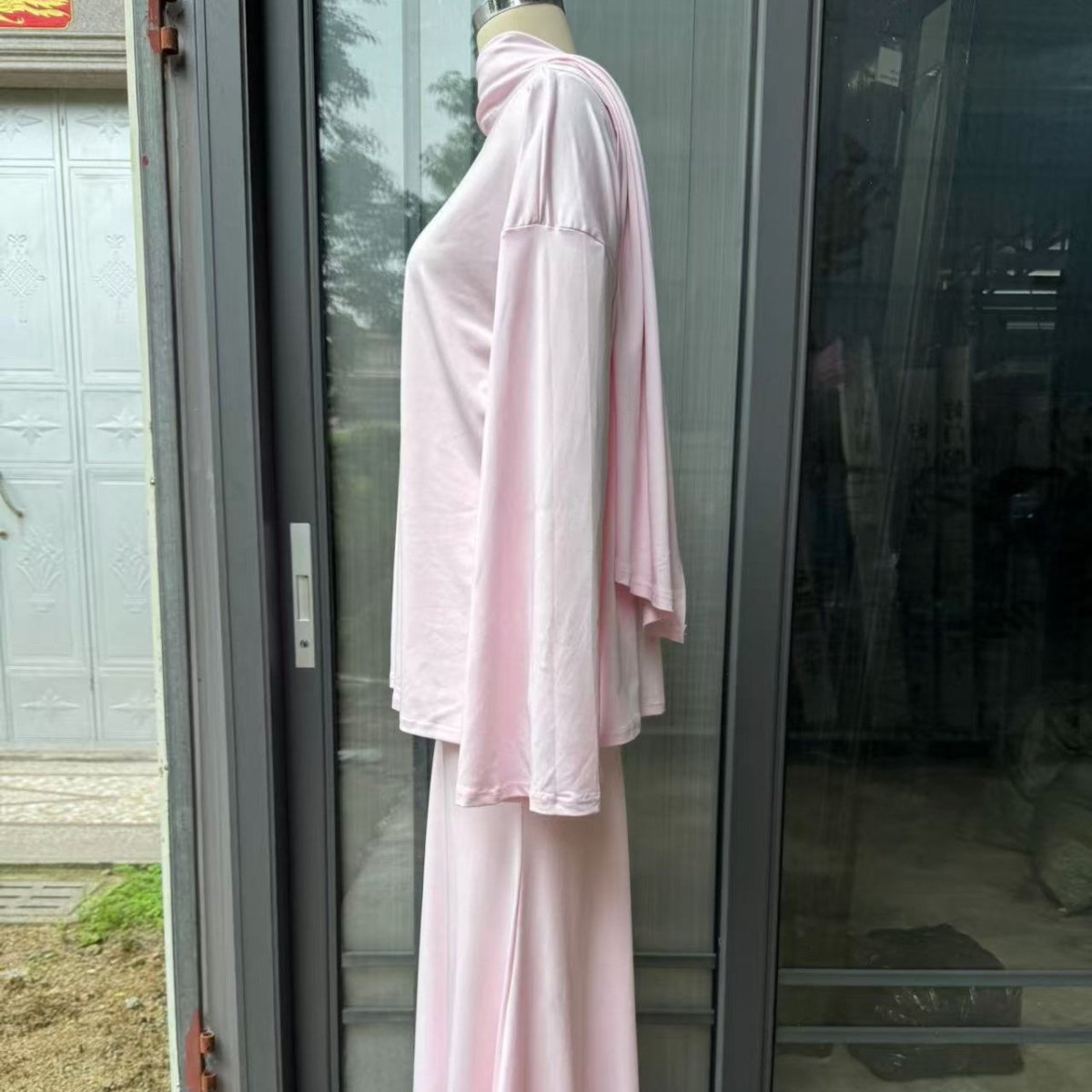 Two-Piece Modest Set with Attached Hijab (MS381)