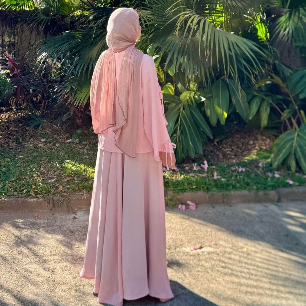 Two-Piece Tunic & Maxi Skirt Set with Pockets (MS379)