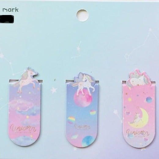 Unicorn Magnetic Bookmarks Books Marker Of Page Student Stationery School Office Supply Bookmarks for Book Lovers Magnet Book Markers Magnet Page Marker Clips For Students Teacher Supplies