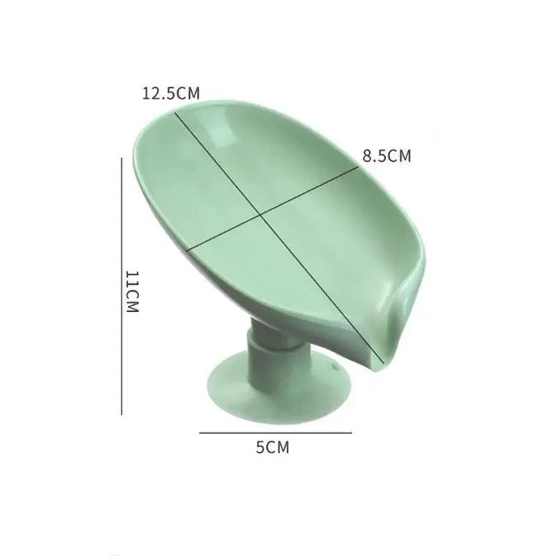 Unique Design Leaf Shape Soap Box Drain Soap Holder Box Bathroom Accessories Toilet Laundry Soap Box Bathroom Supplies Tray Gadgets