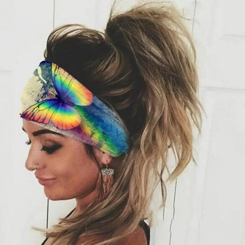 Unique Design Women's Summer Hair Bands Print Headband Stylish Cross Turban Bandanas Hair Accessories Headwrap Headwear Gift