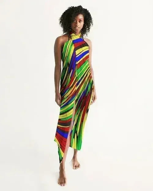 Sheer Multicolor Swimsuit Cover Up