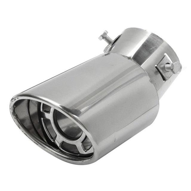 Universal Car Muffler Tip Round Stainless Steel Pipe Chrome Tail Muffler Tip Pipe Silver Exhaust Tail Pipe Diameter Stainless Steel Chrome Effect Car Muffler Tips Car Accessories Muffler Universal Stainless Steel For Cars