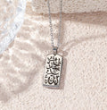 Versatile high-end letter rectangular pendant necklace（MAC228）(WITH GIFT BOX)