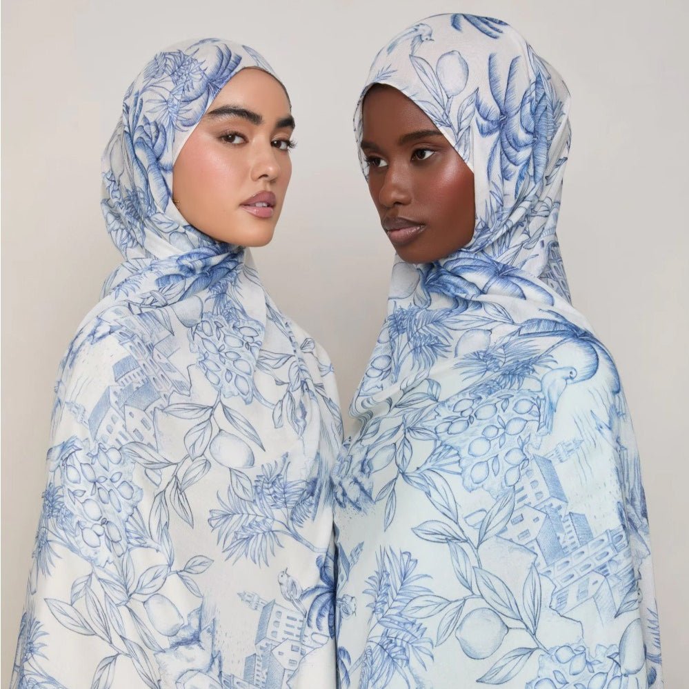 Versatile Watercolor Print Headscarf Soft Breathable Hijab (MH165)