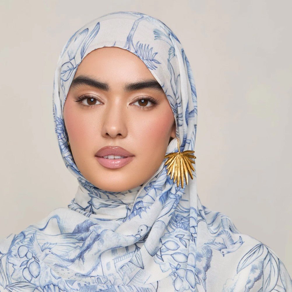 Versatile Watercolor Print Headscarf Soft Breathable Hijab (MH165)