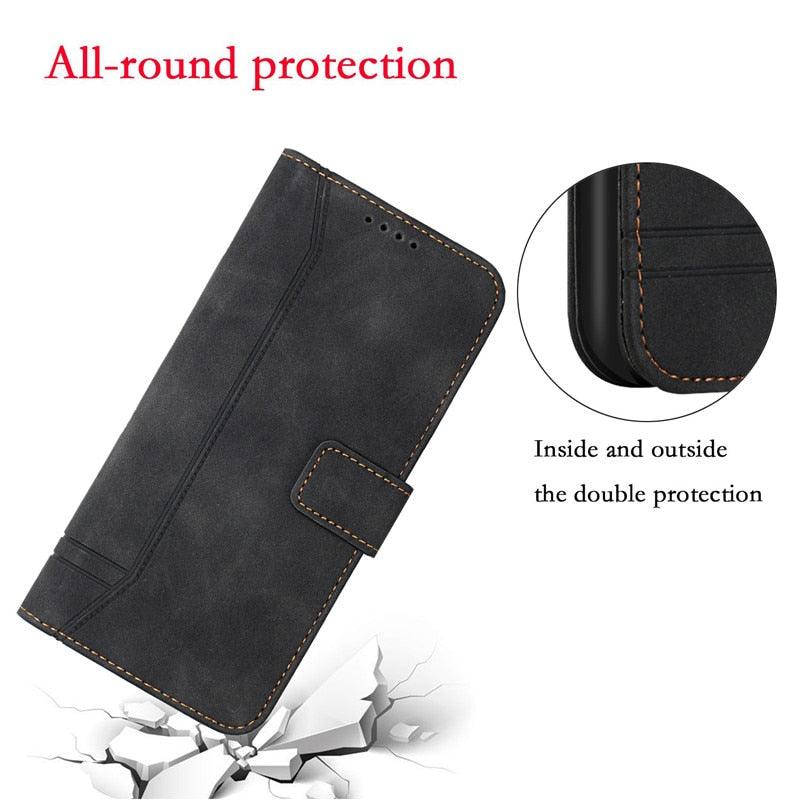 Vintage High Quality PU Leather Wallet Case Wrist Strap Heart Shaped Embossed Phone Case For Xiaomi Redmi 10C Case Redmi 10C Retro Wallet Leather Flip Phone Case For Xiomi Xiaomi Redmi10C 10 C Protect Cover