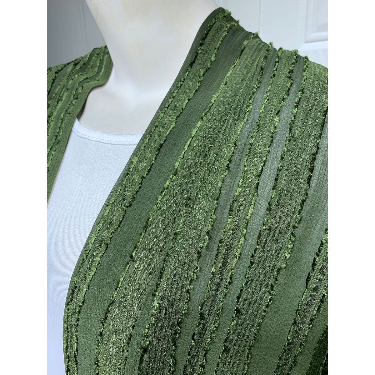 Vintage Knitted Cardigan Abaya | Modest Longline Open Front Jacket for Women (MOA217)