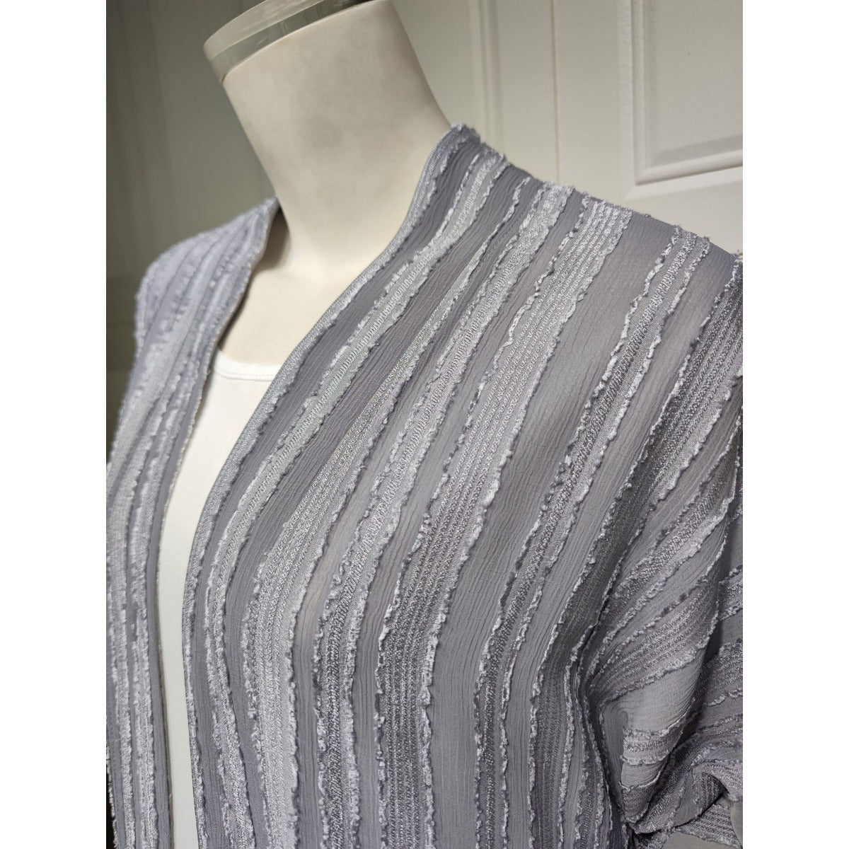 Vintage Knitted Cardigan Abaya | Modest Longline Open Front Jacket for Women (MOA217)
