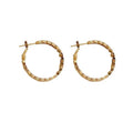 MAC147 Vintage Style Zircon Inlaid Hoop Earrings Elegant
