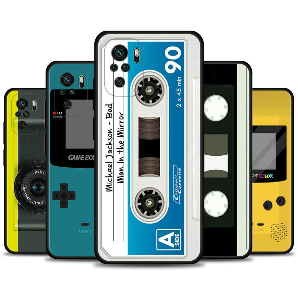 Vintage Tape Camera for Xiaomi Redmi Note 11 10 Pro 5G 8 8T 9 9T 9S Soft Case for Redmi 7A 8A 9A 9C 9T Phone Cover Silicone Soft Thin Classic Design Anti Fingerprint Silicone Phone Case