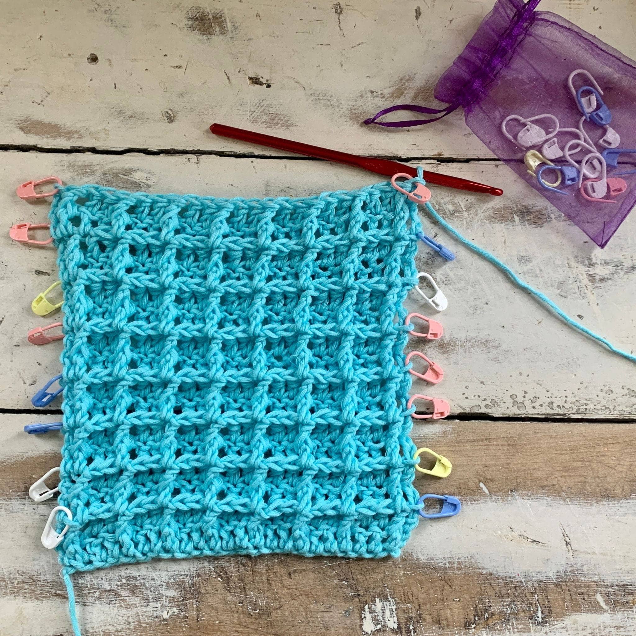 Waffle Stitch Washcloth Crochet Pattern