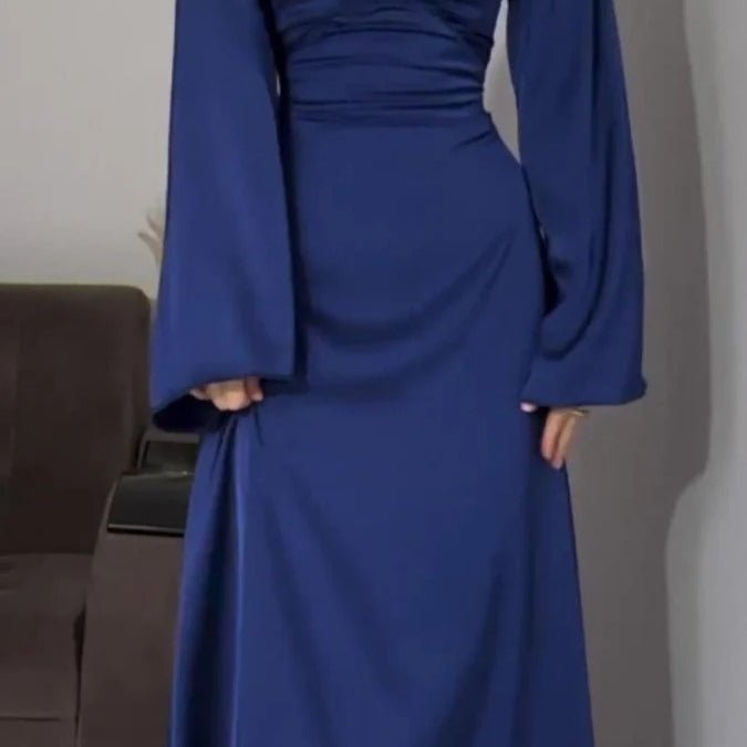 Waist Slim Abaya, Strappy Solid Color Abaya (MA106)