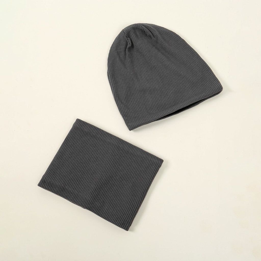 Warm Knit Beanie with Looped Scarf Set (MAC299)