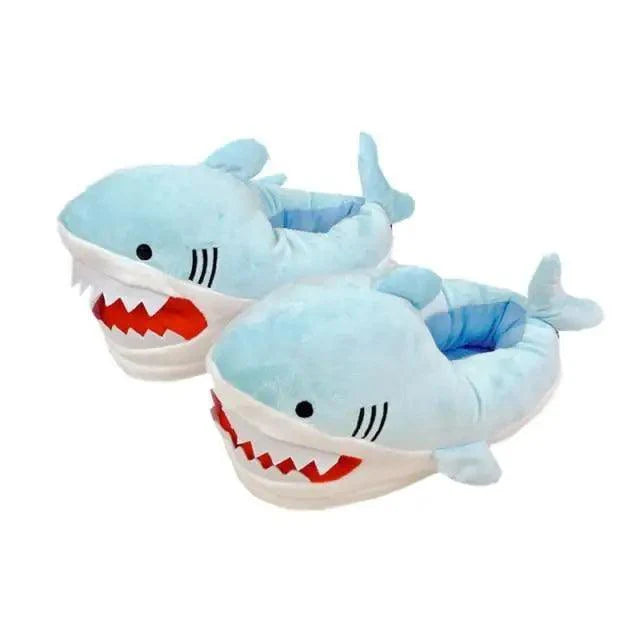 Warm Shark Womens Home Slippers Fashion Plush Winter Funny Elegant Women Slippers Cute Cartoon Shark Indoor Warm Home Cotton Slippers