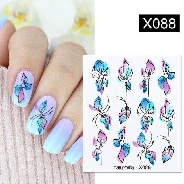Water Nail Stickers Women Face Sketch Abstract Butterfly Image Sexy Girl Nail Art Decor Sliders Manicures For Nails Decoration Decal Self-Adhesive 3D Wave Design Decoration for Women Girls Tape Nail Art Stickers Decal Decoration