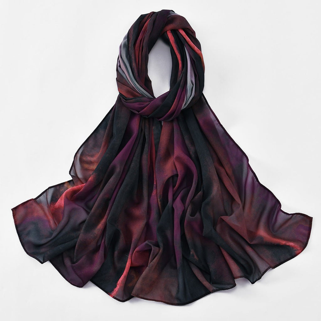 Watercolor Artistry Ethereal Print Hijab (MH176)