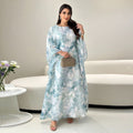 Watercolor Floral Kaftan Abaya | Batwing Sleeve Pullover Abaya (MA371)