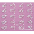 Waterproof Water Transfer Nails Art Sticker Fashion 3D Flower Design Girl And Women Manicure Tools Nail Decoration Decals Decorations Luxurious Nail Art Decoration White Feather Lace Flower Leaf Carving Design Exquisite Pattern Nail Art Supplies