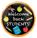 Welcome Back Students 18" Foil Balloon – School Theme Decor