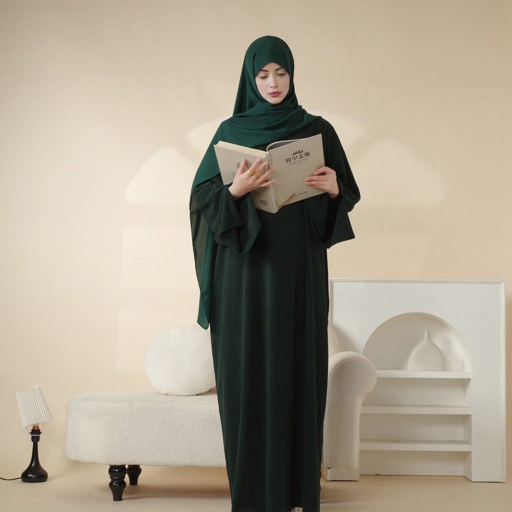Wide Sleeve Corduroy Abaya (MA045)