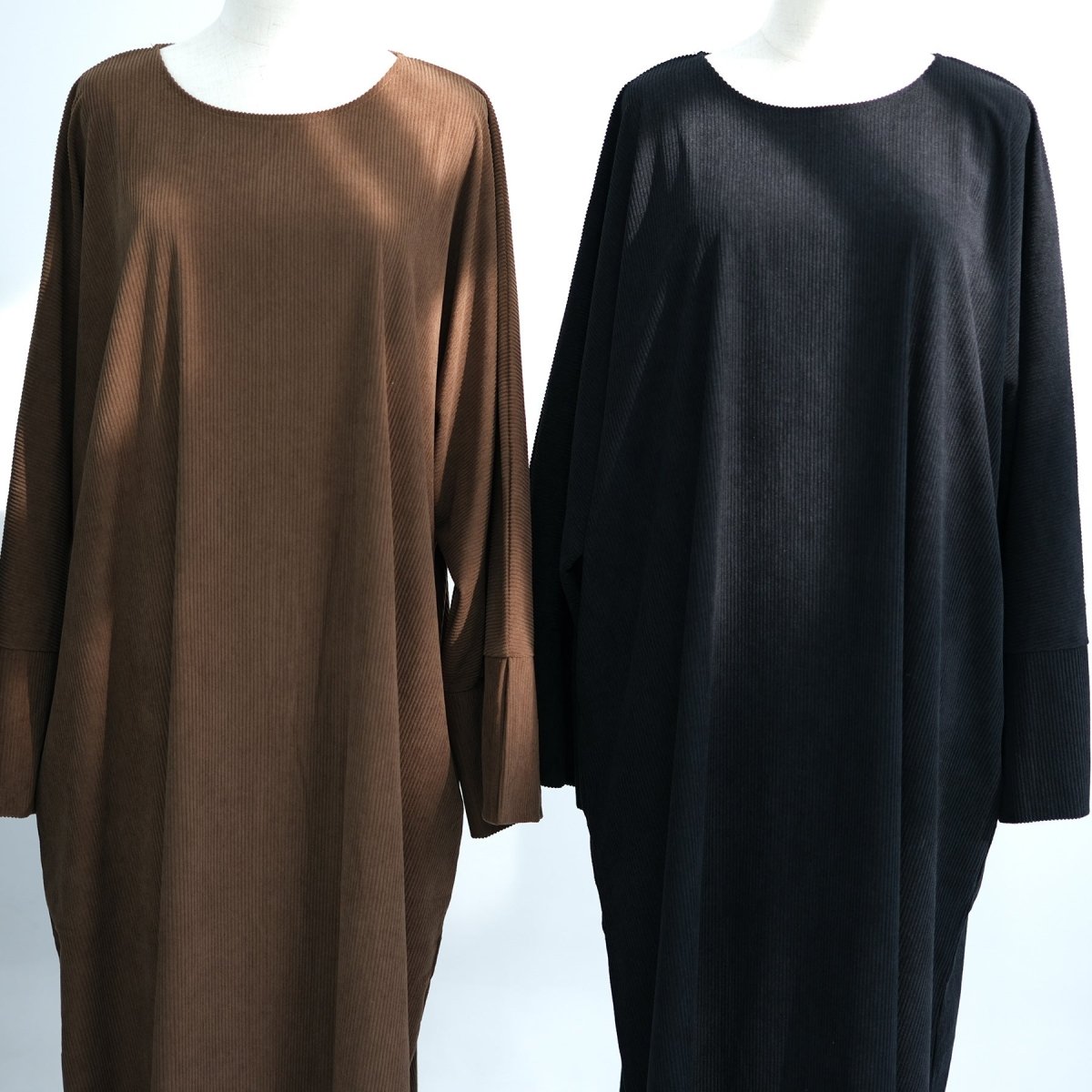 Wide Sleeve Corduroy Abaya (MA045)