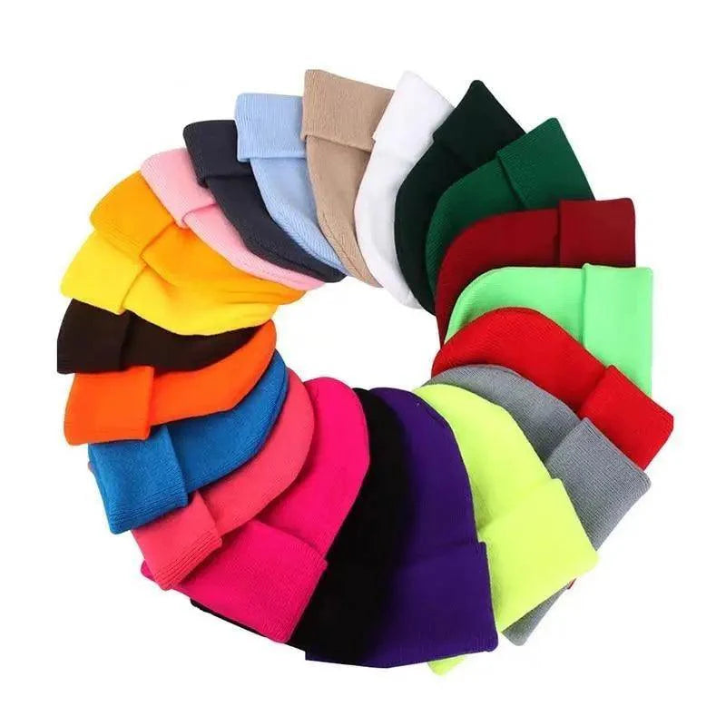 Winter Hats For Men Woman New Beanies Knitted Solid Cute Hat Girls Autumn Female Beanie Caps Warmer Stylish Ladies Casual Cap Outdoor Winter Adult Neutral Warm Hats Candy Color Knitted Woolen Hat for Women Men