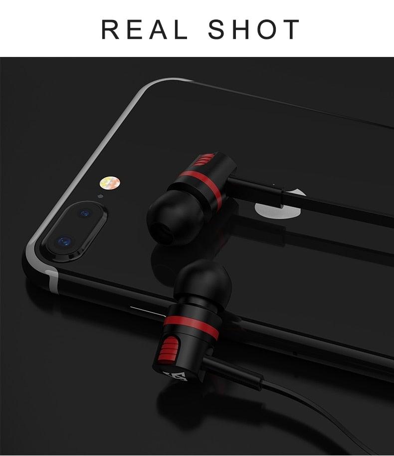 Wired in-Ear Headphones With Tangle-Free Cord Noise Isolating Bass Driven Sound Metal Earphones Carry Case Ear Bud Tips In-ear Earphone  Super Bass Sound Sport Headset With Mic for Phones Ear Phone For Women 3.5mm