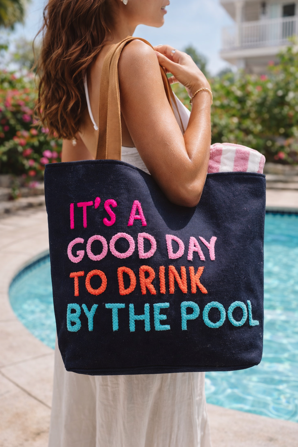 Navy Poolside Bliss Tote