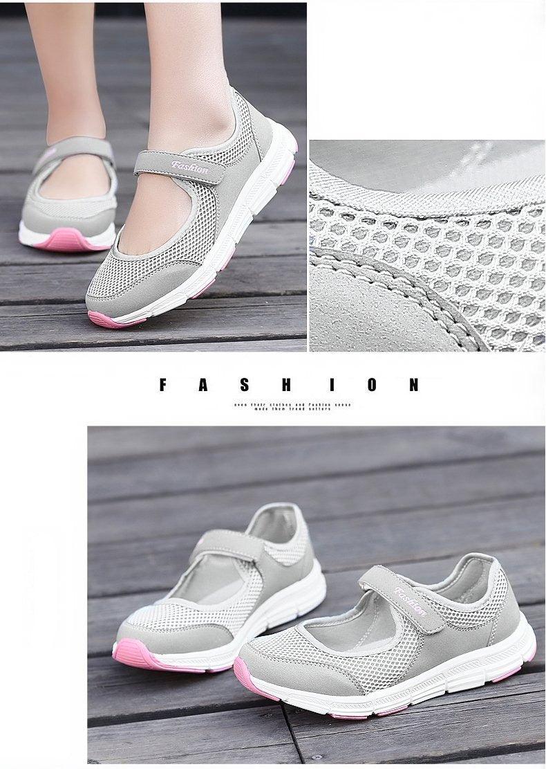 Women Flat Casual Fashion Breathable Mesh Tenis Shoes Women Summer Flat Soft Fashion Lightweight Slip-On Super Light Women Shoes