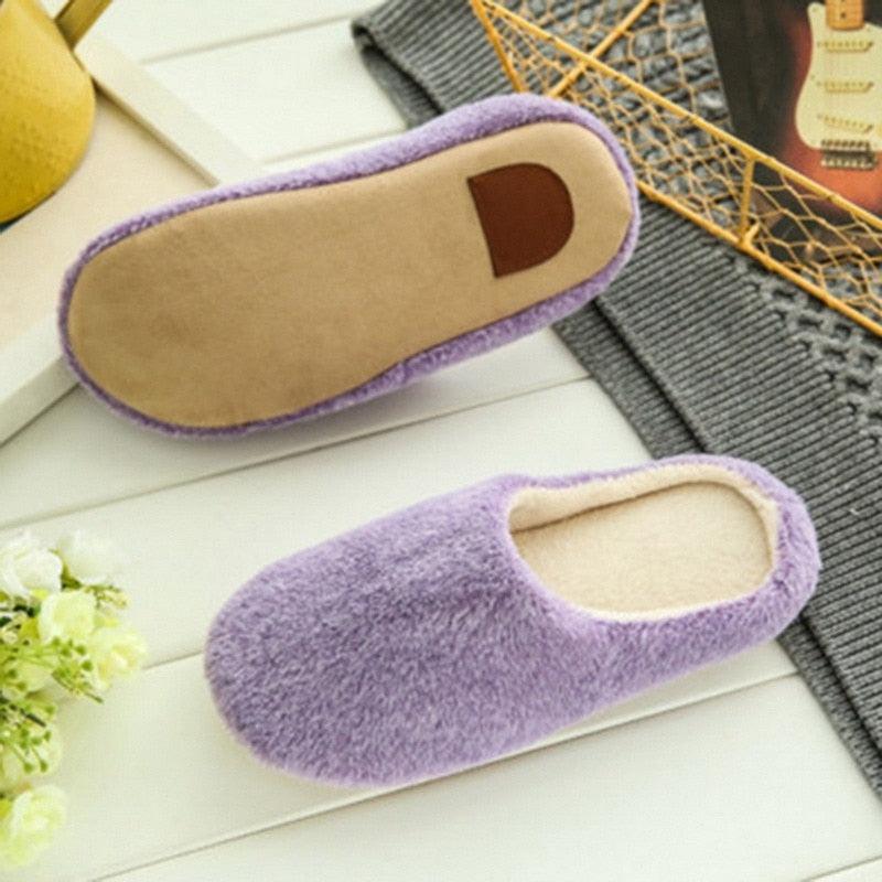 Women Indoor House Plush Soft Cute Cotton Slippers Shoes Non-slip Floor Home Slippers Slides For Bedroom Memory Foam Slippers Scuff Outdoor Indoor Warm Plush Bedroom Shoes With Fur Lining