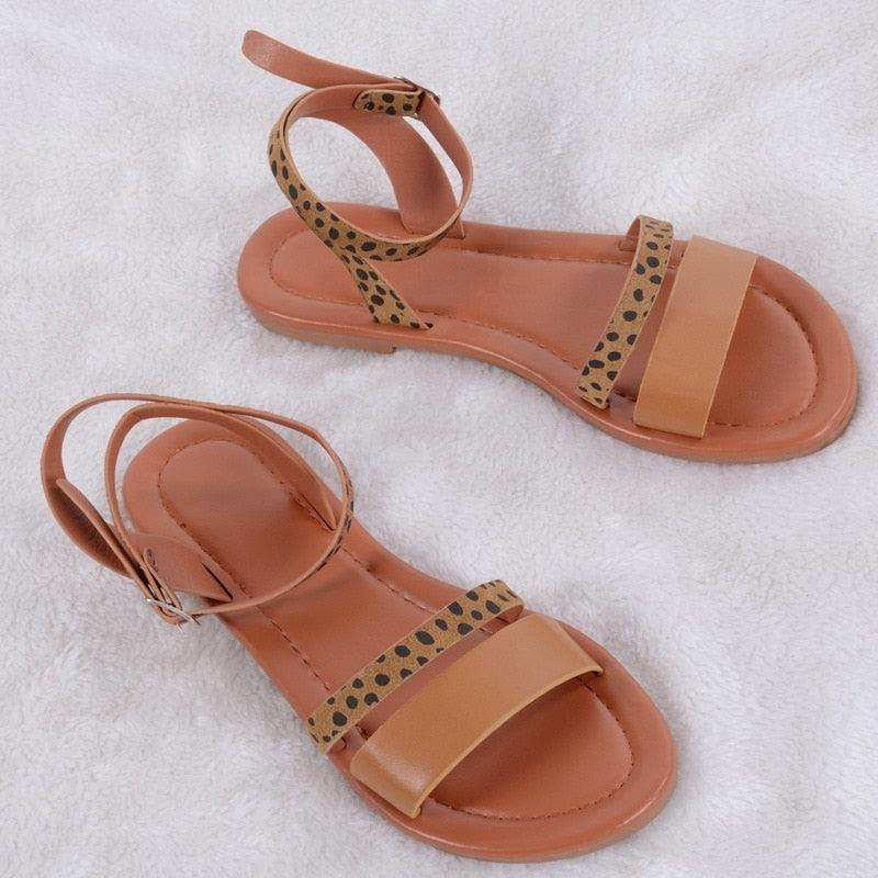 Women Luxury Party Sandals Fashion Summer Casual Black Business Sandals Buckle Straps Beach Shoes Retro Fashion Summer Women Shoes Print Casual Sandals
