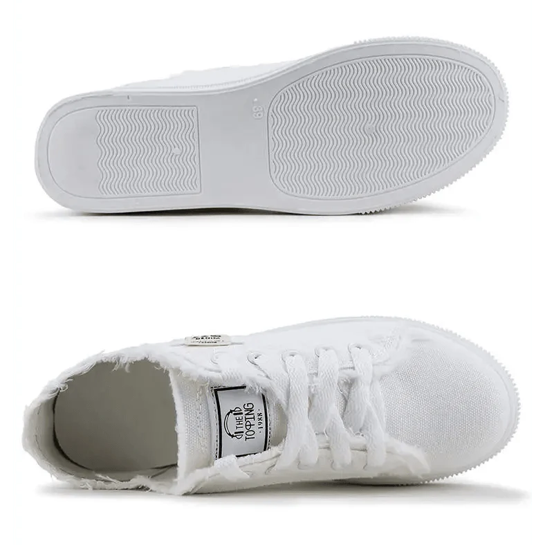 Women's Blue Canvas Sneakers Breathable Classic Summer Denim Stylish Fashion Women Sneakers